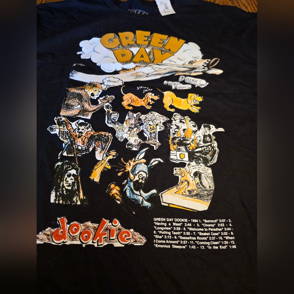 Green Day Dookie Shirt Dogs Size 3XL